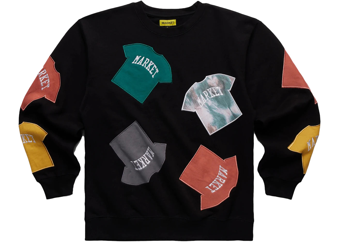Market T-Shirt Patch Crewneck Sweatshirt Black