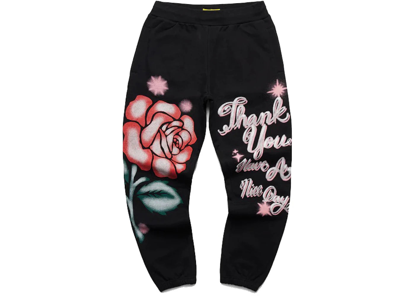 Market Thank You Rose Sweatpants Black