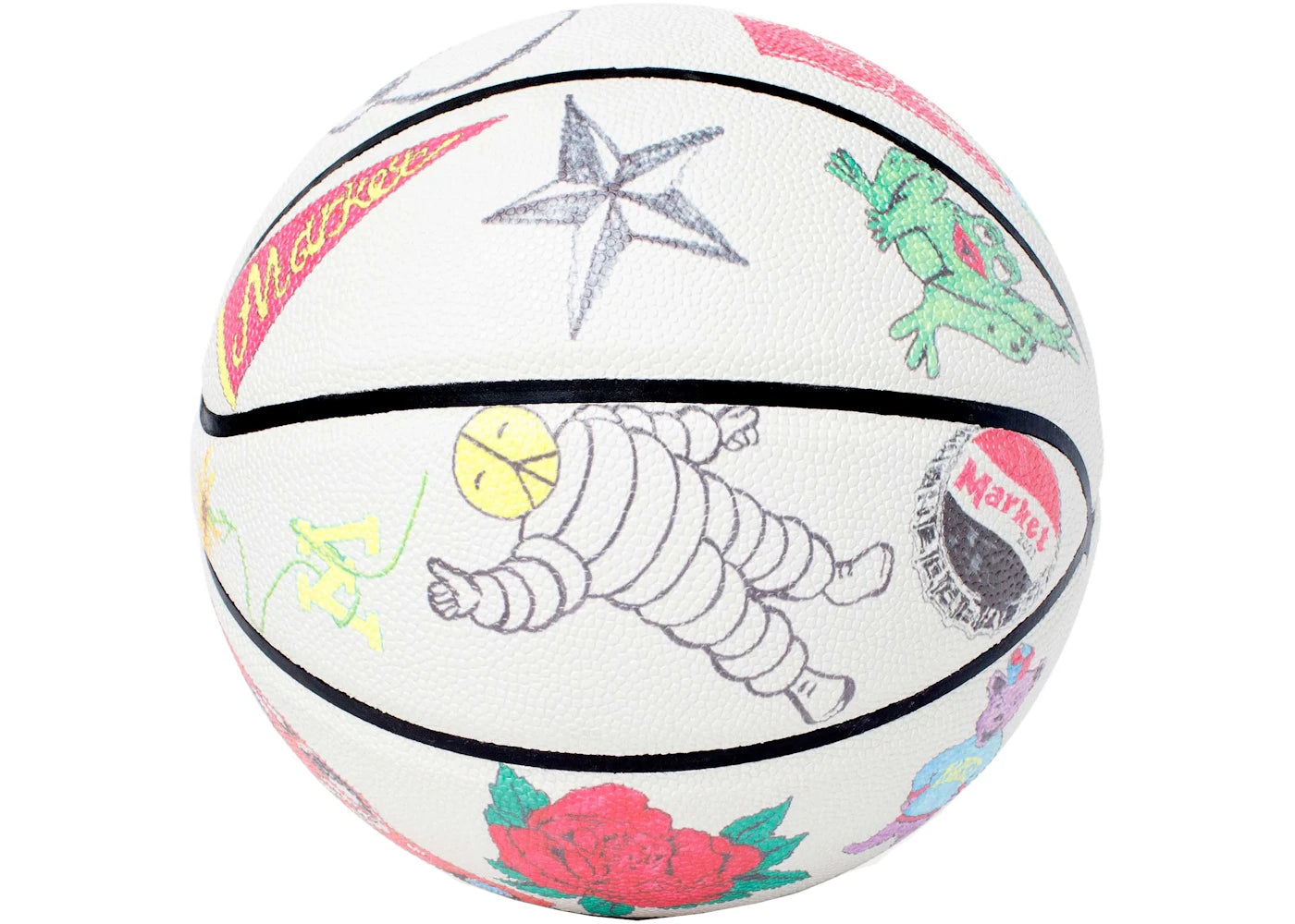 Market Varsity Hand-Drawn Basketball Cream