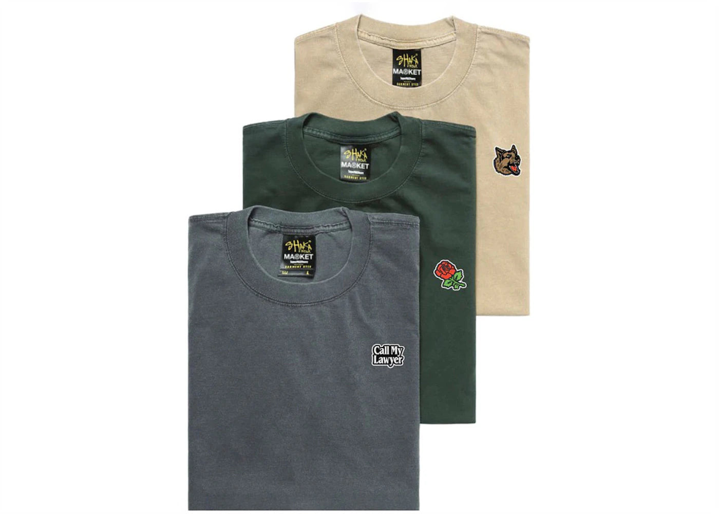 Market x Shaka T-shirt (3-Pack) Multicolor