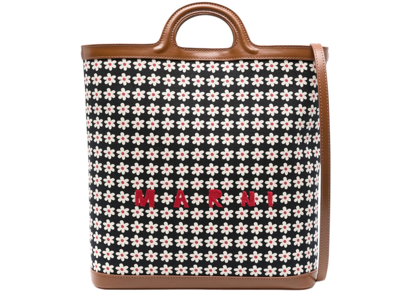 Marni Calfskin Prisma Shopping Bag Zo823