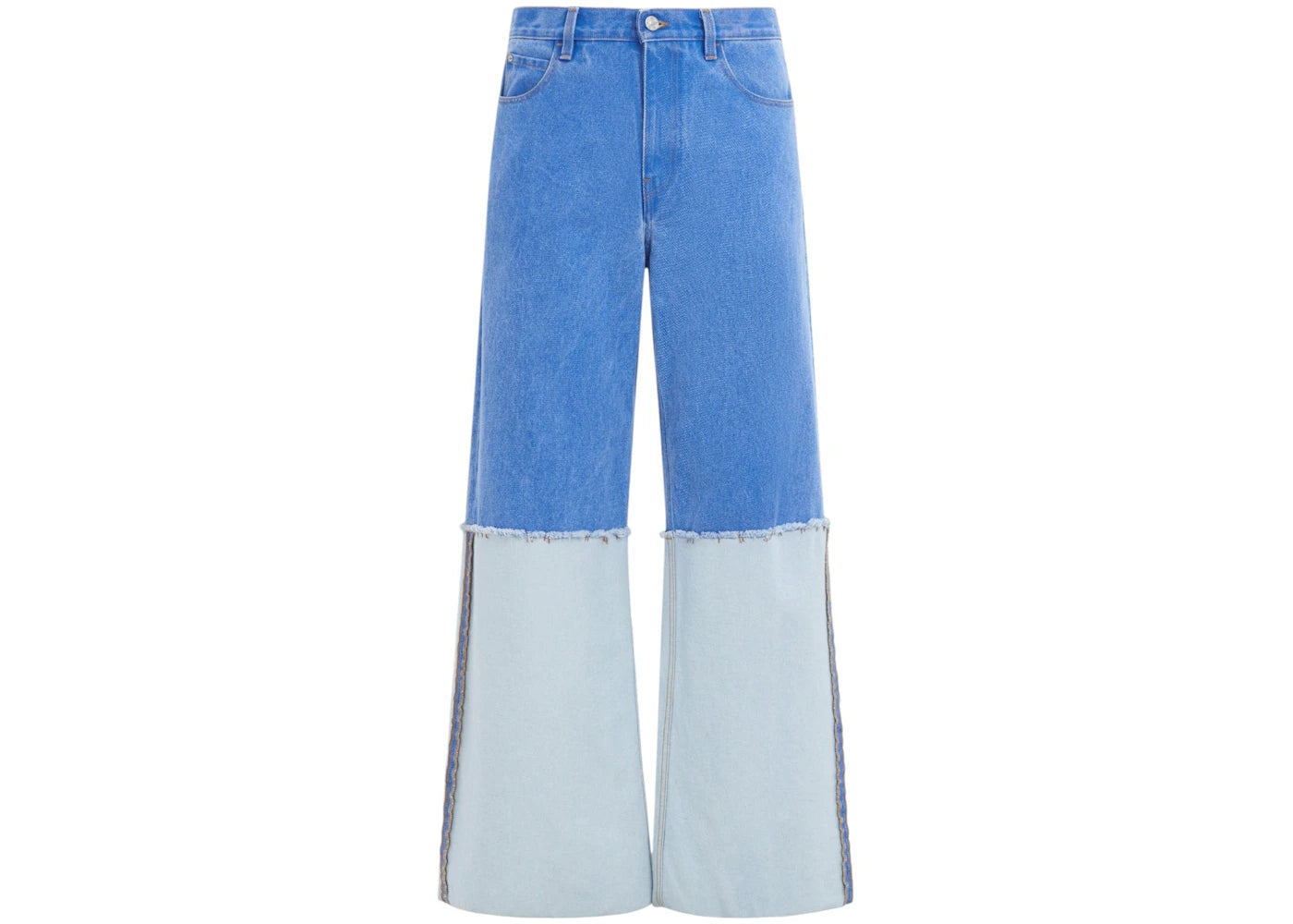 Marni Contrast Denim Trousers Cobalt