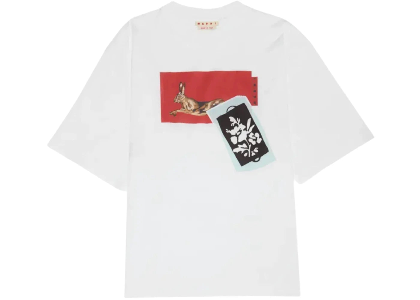 Marni Graphic Print T-shirt Lily White