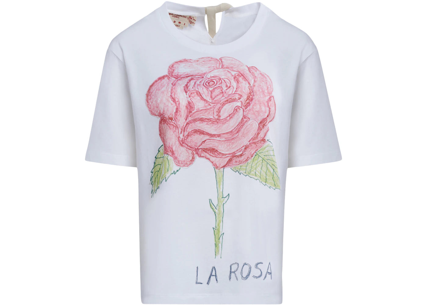 Marni La Rosa Print Bio T-shirt Lily White