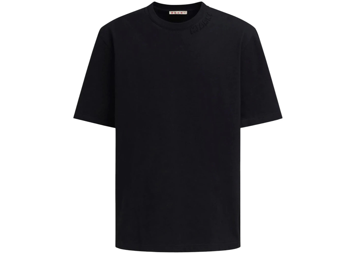 Marni Neck Logo T-shirt N Black