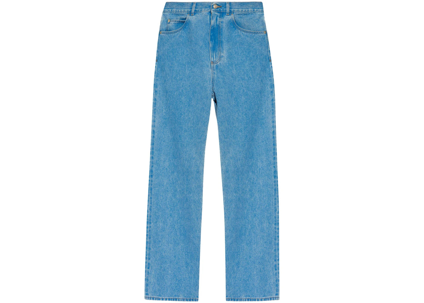 Marni Organic Straight Leg Denim Jeans Cobalt