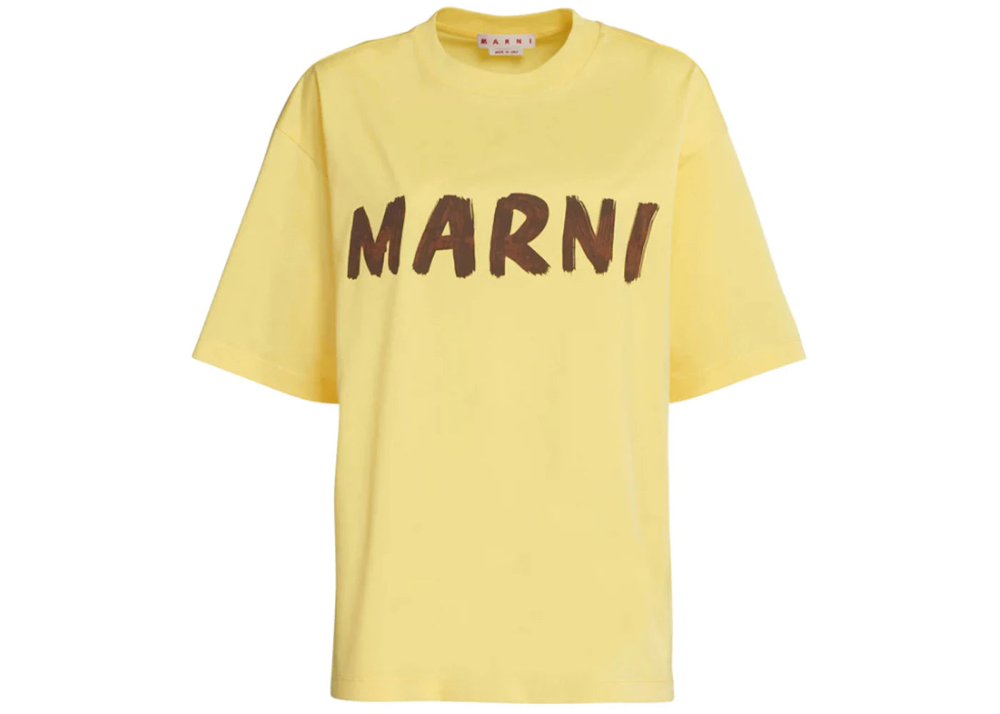 Marni Oversized Logo T-Shirts Yellow