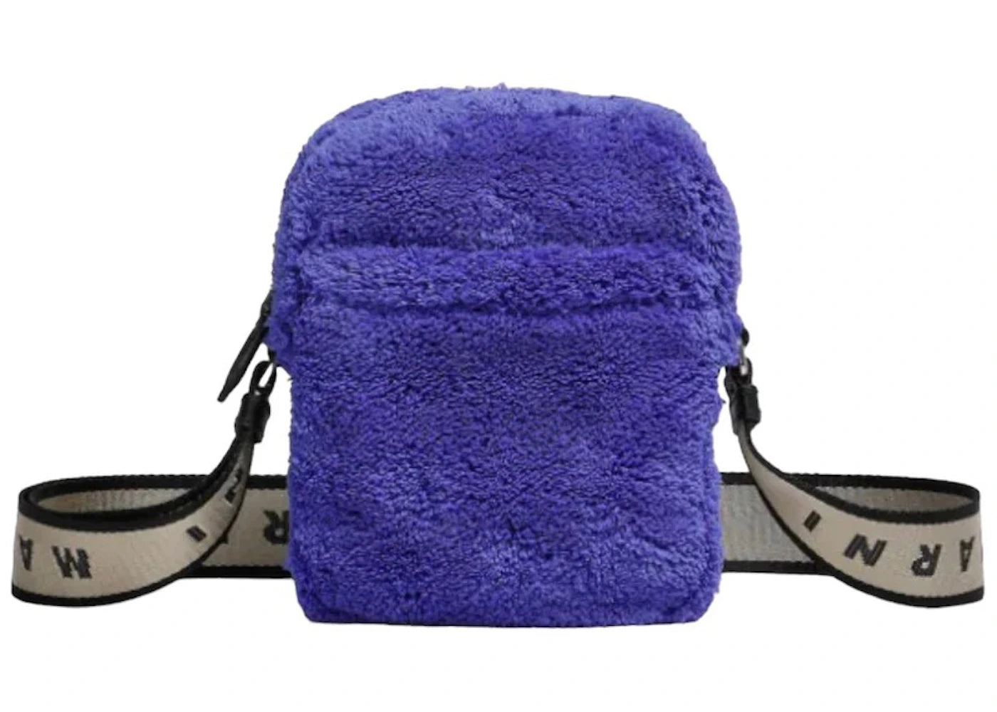 Marni Shearling Shoulder Bag Blue