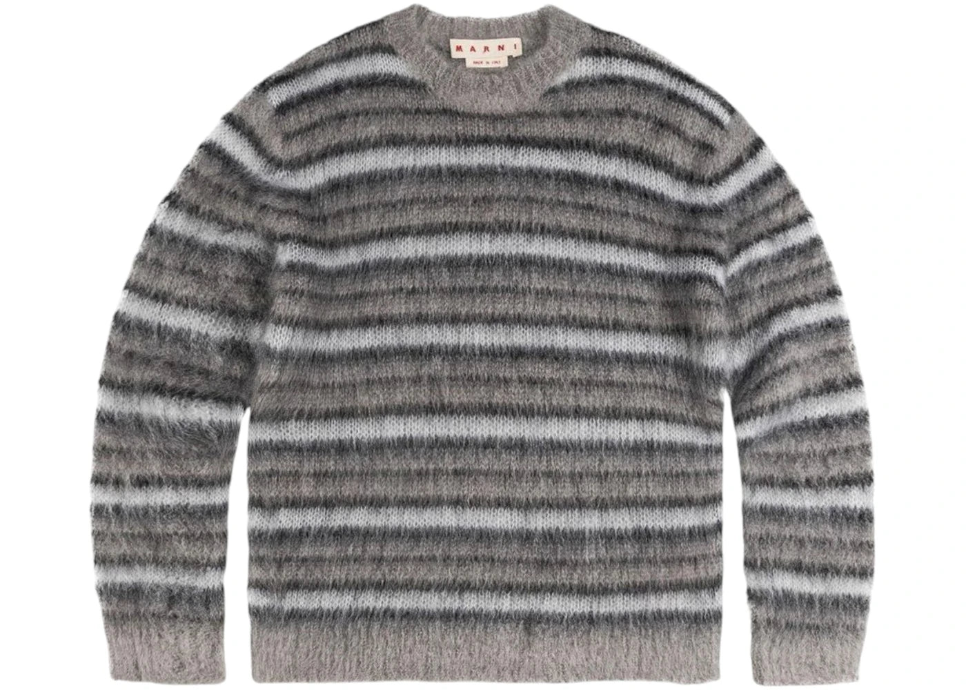 Marni Striped Knitted Sweater Antique Silver