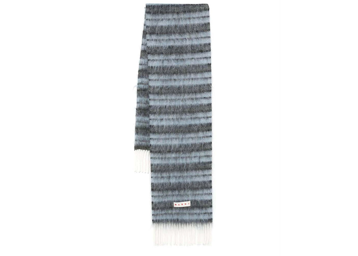 Marni Virgin Wool Scarf Leaden Blue