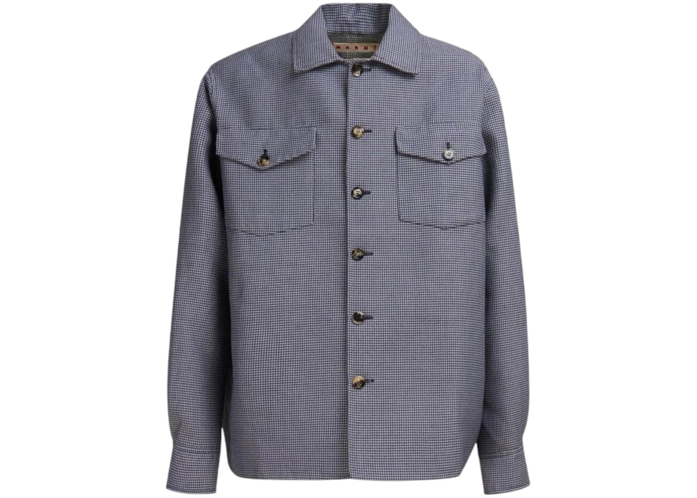 Marni With Cropped Hem Organic Poplin Shirt Blue