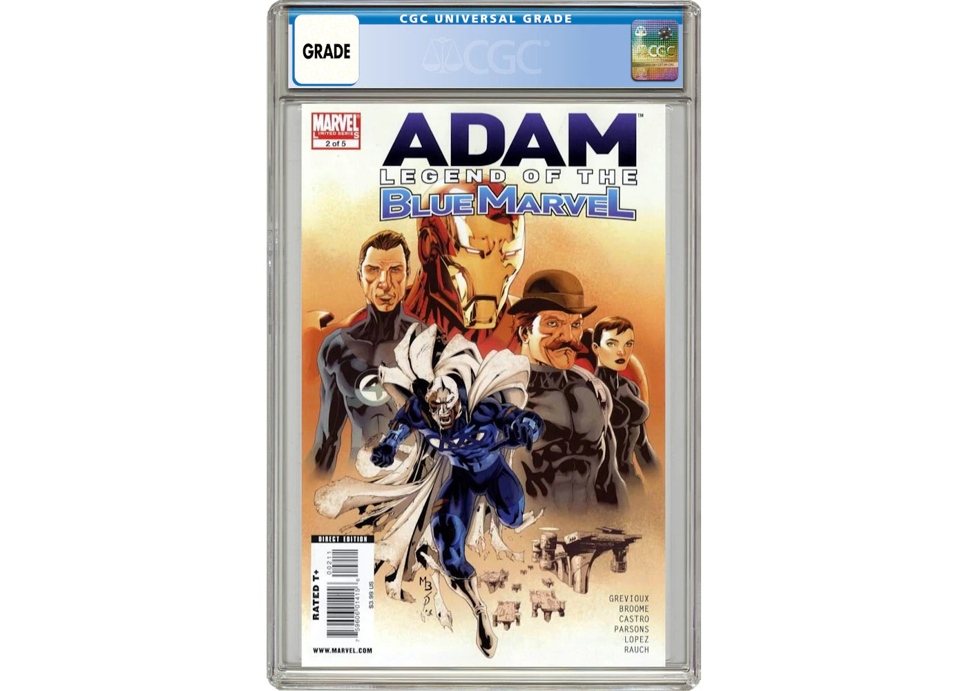 Marvel Adam Legend of the Blue Marvel (2008) #2 Comic Book CGC Graded