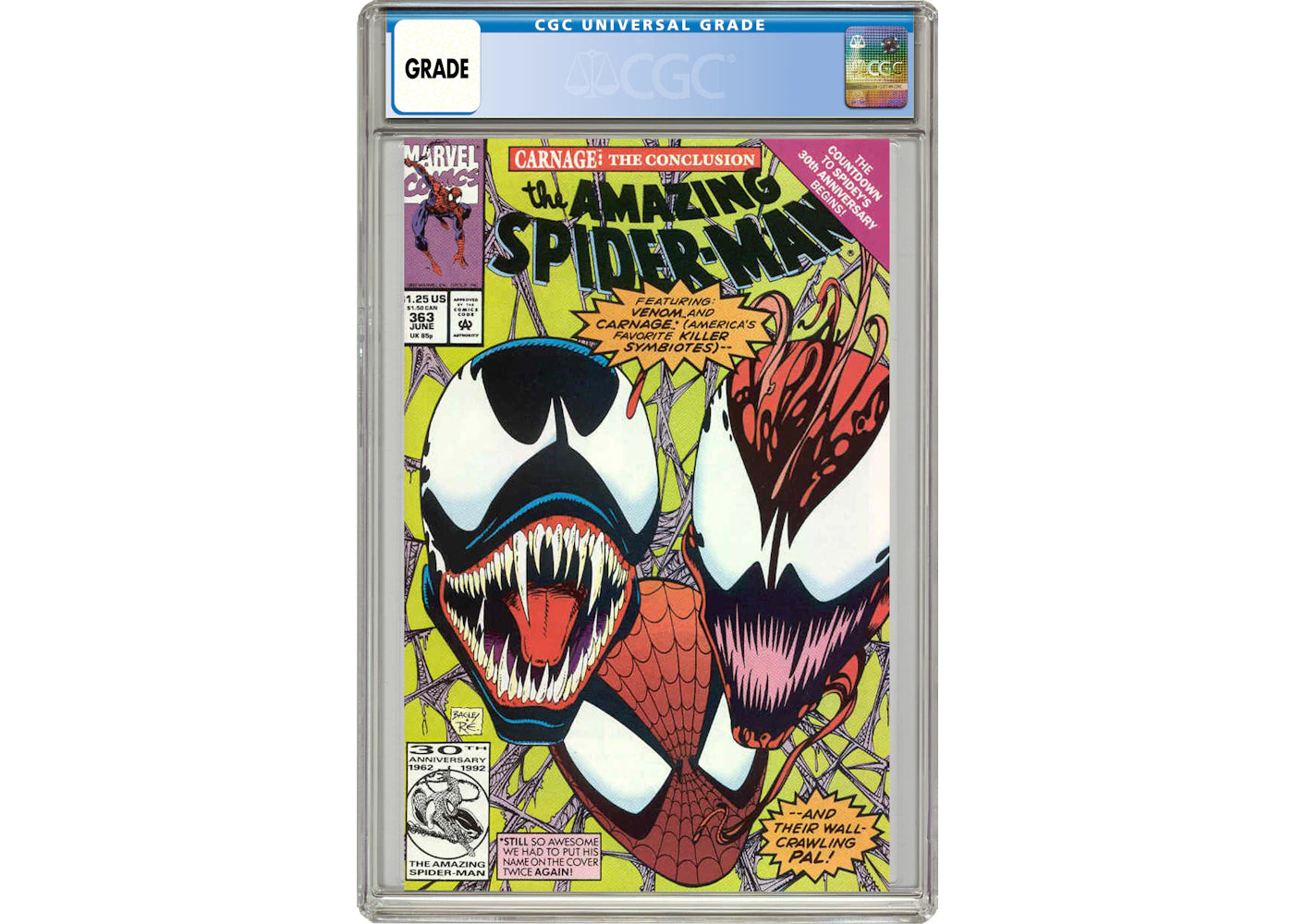 Marvel Amazing Spider-Man #363 (3rd App. of Carnage) Comic Book CGC Graded
