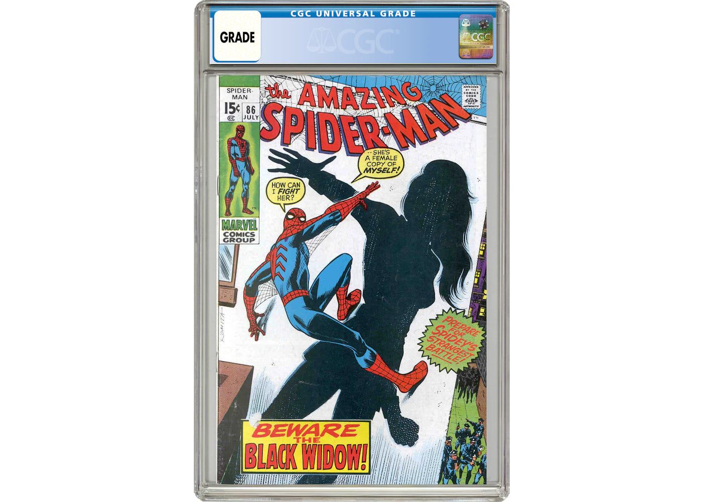 Marvel Amazing Spider-Man #86 (Origin of the Black Widow) Comic Book CGC Graded