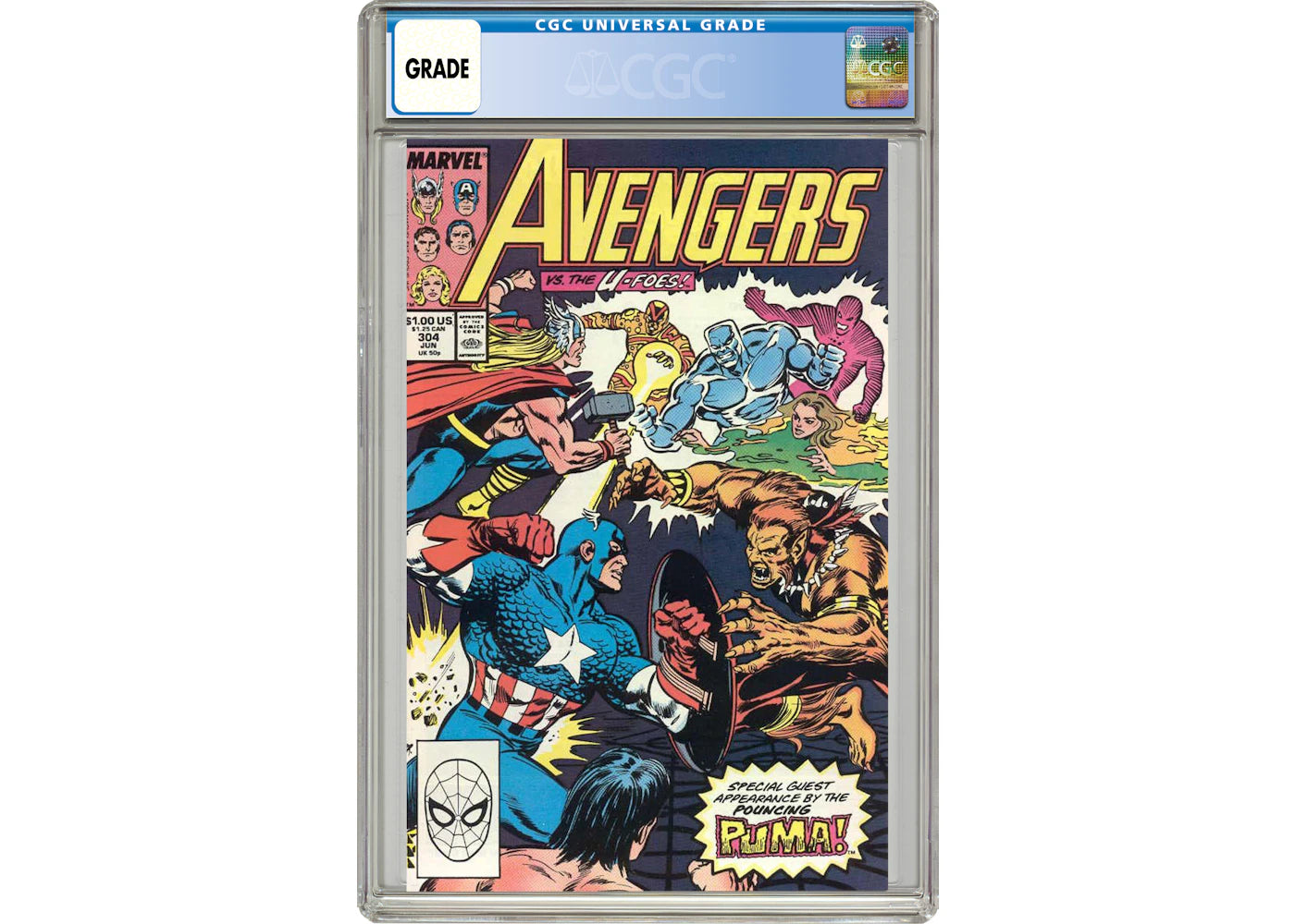 Marvel Avengers (1963 1st Series) #304 Comic Book CGC Graded