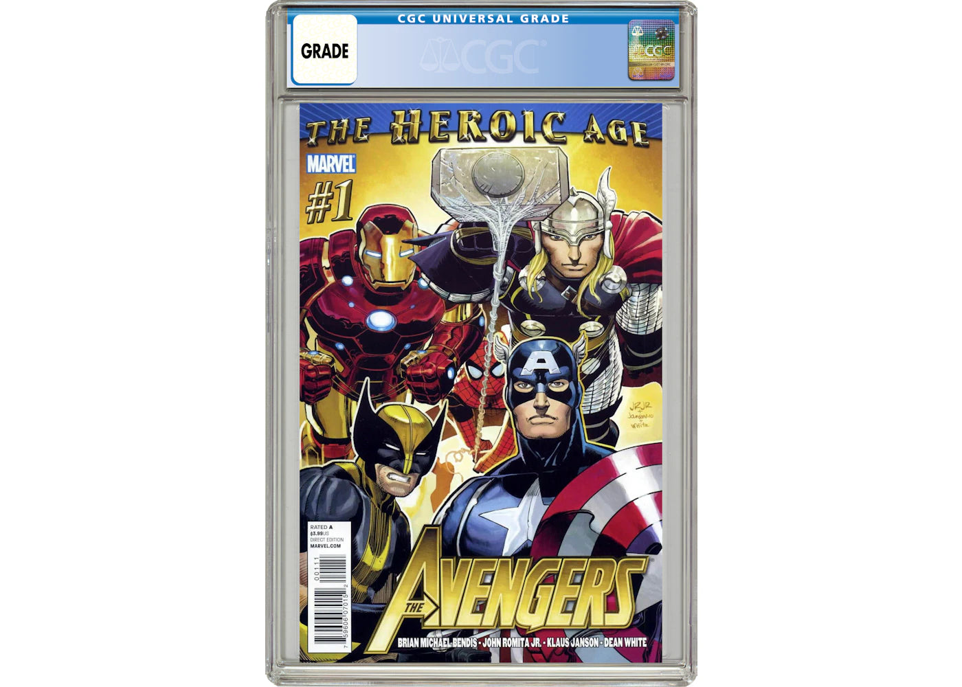 Marvel Avengers (2010 4th Series) #1A Comic Book CGC Graded