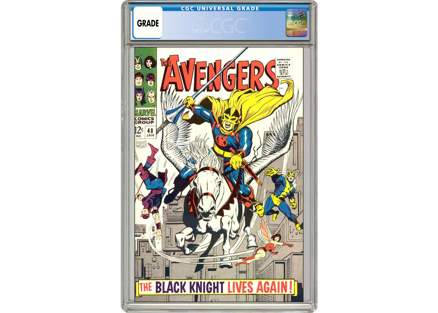 Marvel Avengers #48 (1st App. of Black Knight III) Comic Book CGC Graded