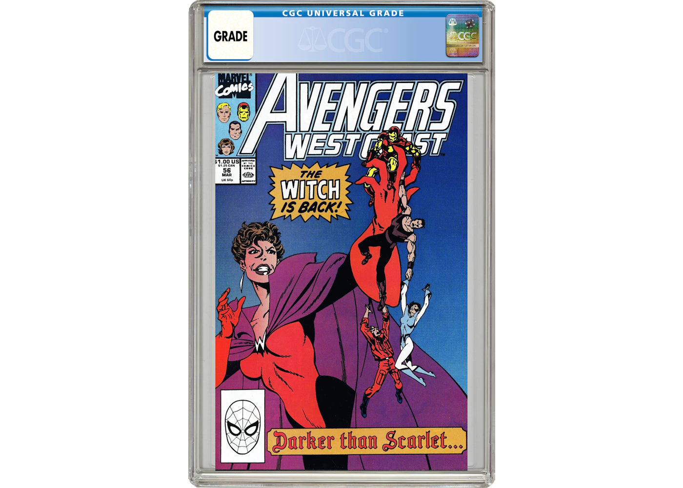 Marvel Avengers West Coast (1985) #56 Comic Book CGC Graded