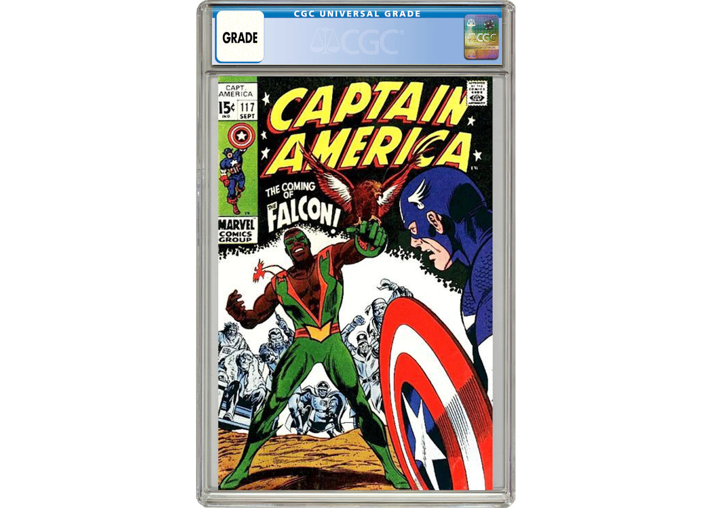 Marvel Captain America #117 (1st App. of Falcon) Comic Book CGC Graded