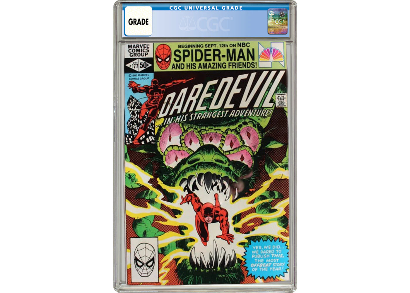 Marvel Daredevil #177 Daredevil... In His Stragnest Adventure Comic Book CGC Graded