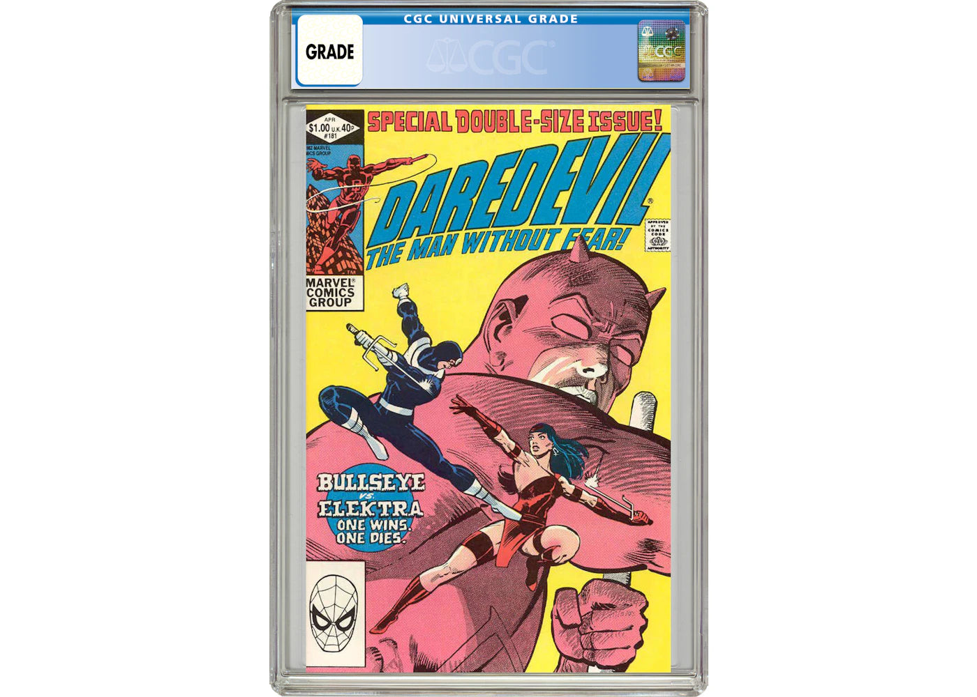 Marvel Daredevil #181 (Death of Elektra) Comic Book CGC Graded