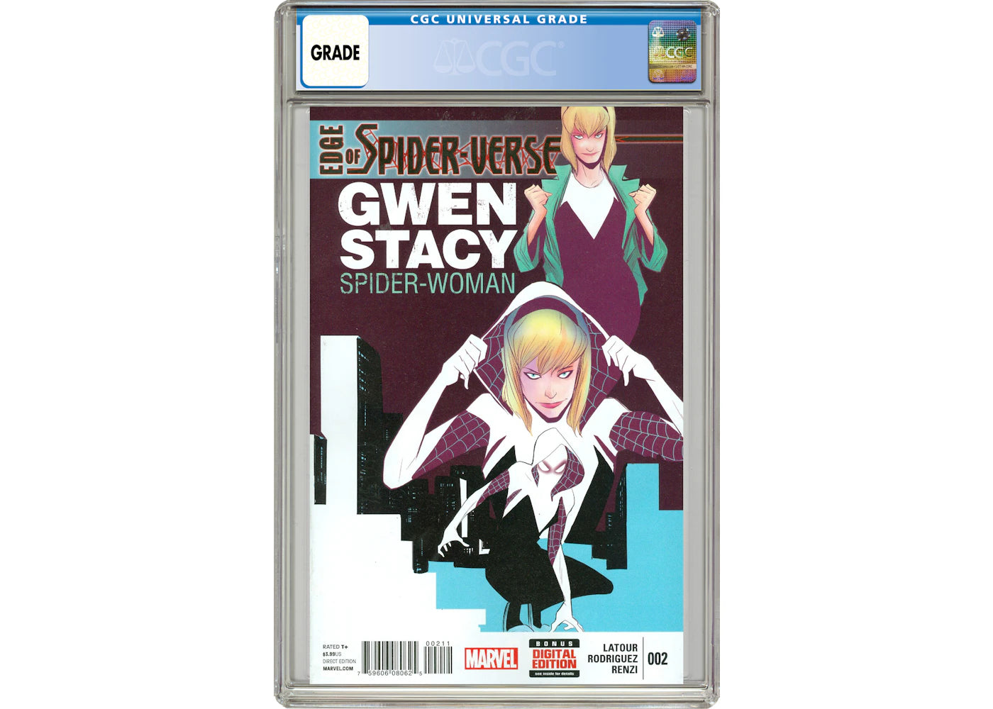 Marvel Edge of Spider-Verse #2 (1st App. of Gwen Stacy) Comic Book CGC Graded