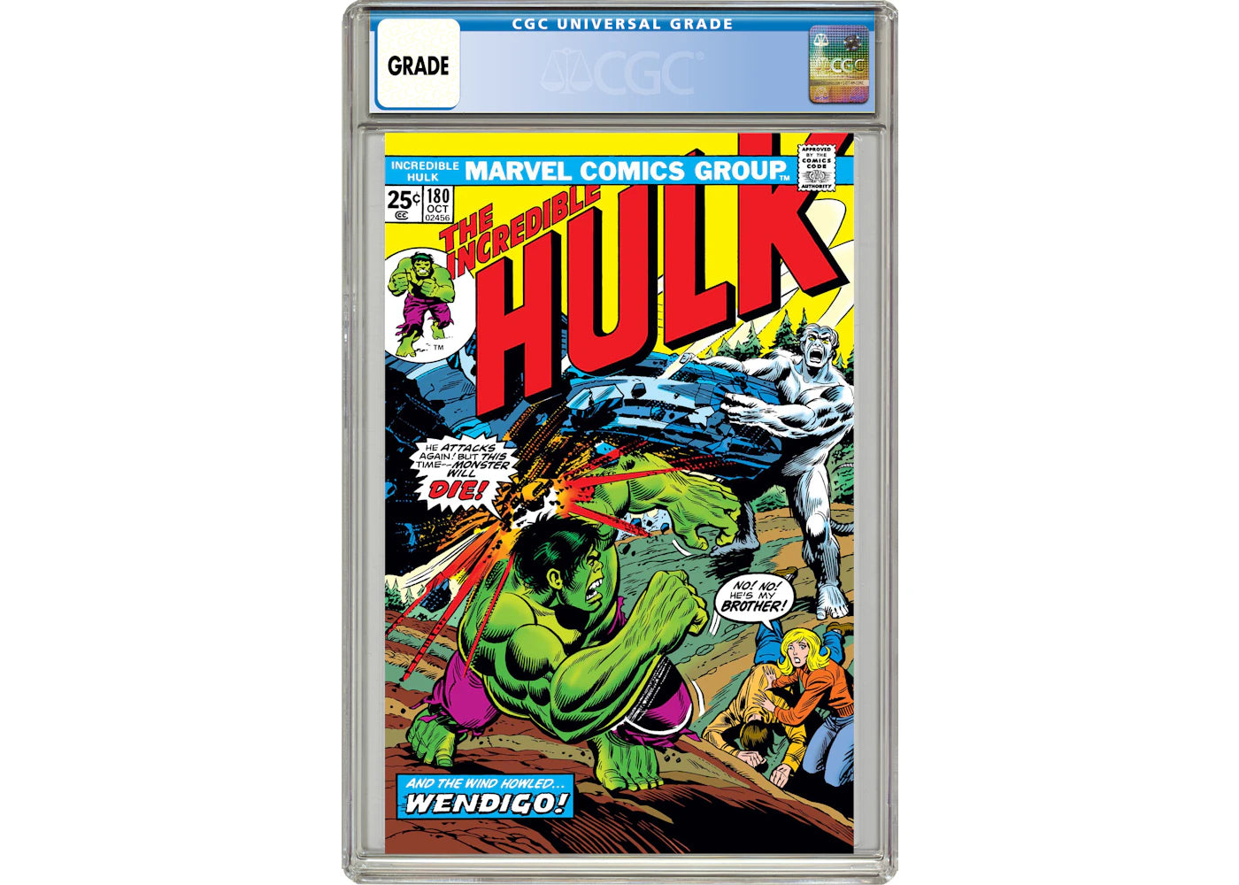 Marvel Incredible Hulk #180 (1st Cameo of Wolverine) Comic Book CGC Graded