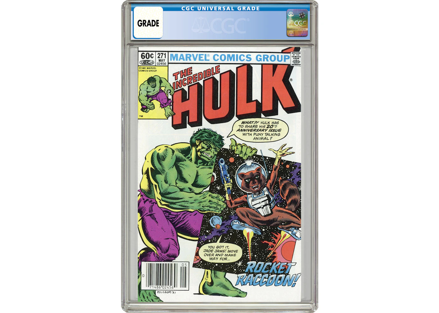 Marvel Incredible Hulk #271 (1st App. of Rocket Racoon) Comic Book CGC Graded