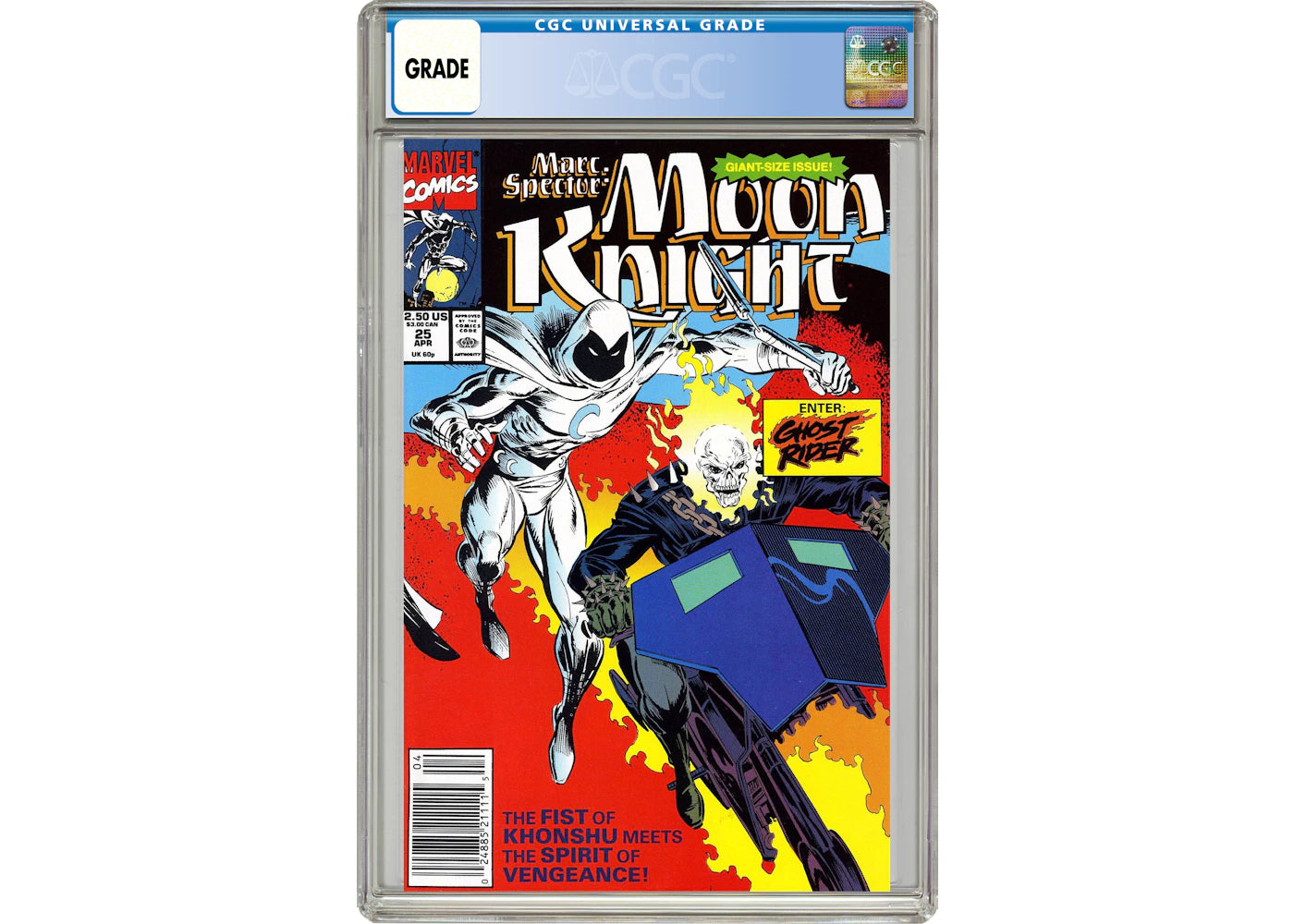 Marvel Marc Spector Moon Knight (1989) #25 Comic Book CGC Graded