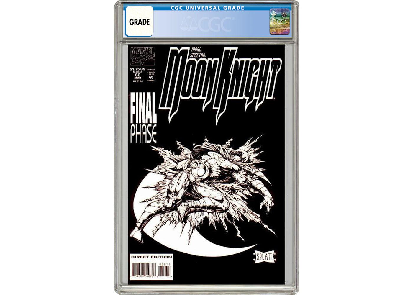 Marvel Marc Spector Moon Knight (1989) #60 Comic Book CGC Graded