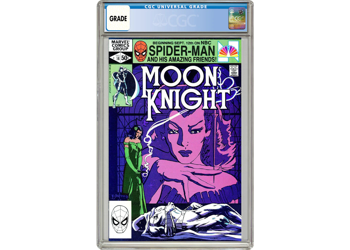 Marvel Moon Knight (1980 1st Series) #14 Comic Book CGC Graded