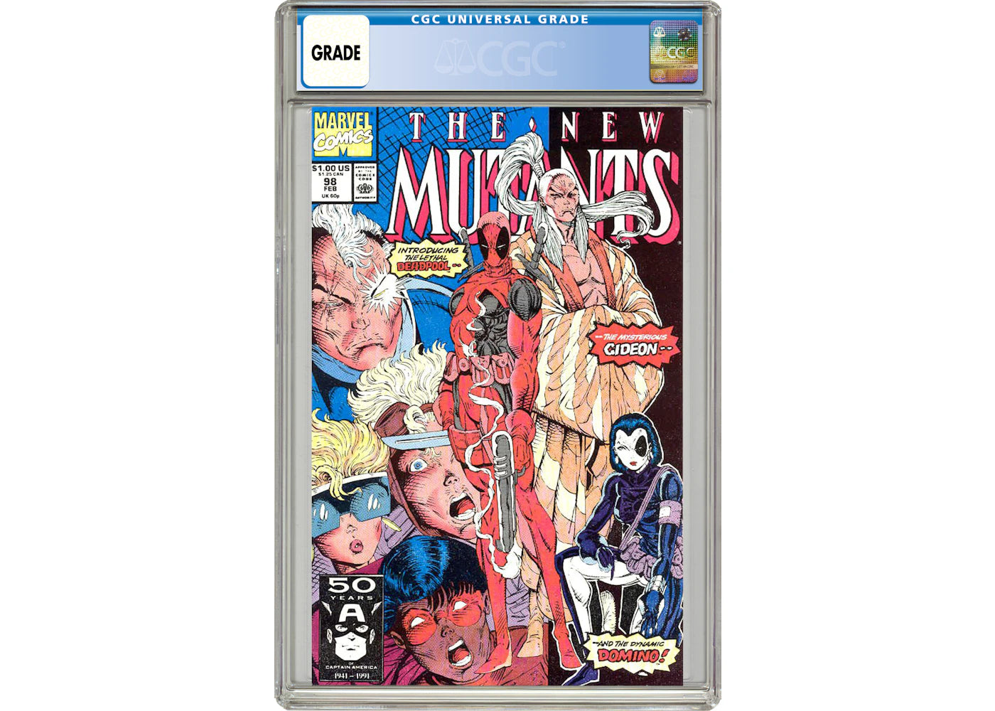 Marvel New Mutants #98 (1st App. of Deadpool) Comic Book CGC Graded