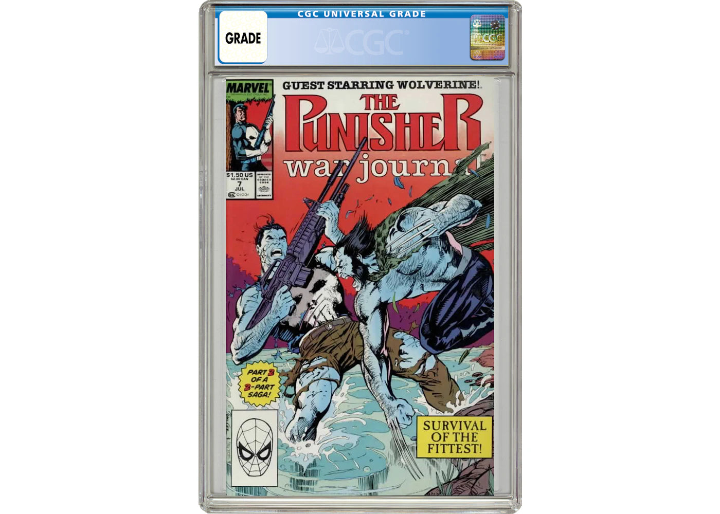 Marvel Punisher War Journal (1988 1st Series) #7 Comic Book CGC Graded