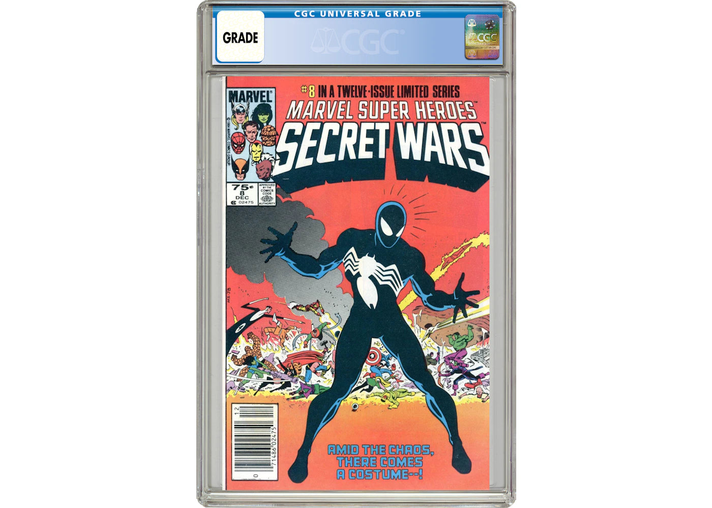 Marvel Super Heroes Secret Wars #8 (Origin of Alien Symbiote- Venom) Comic Book CGC Graded
