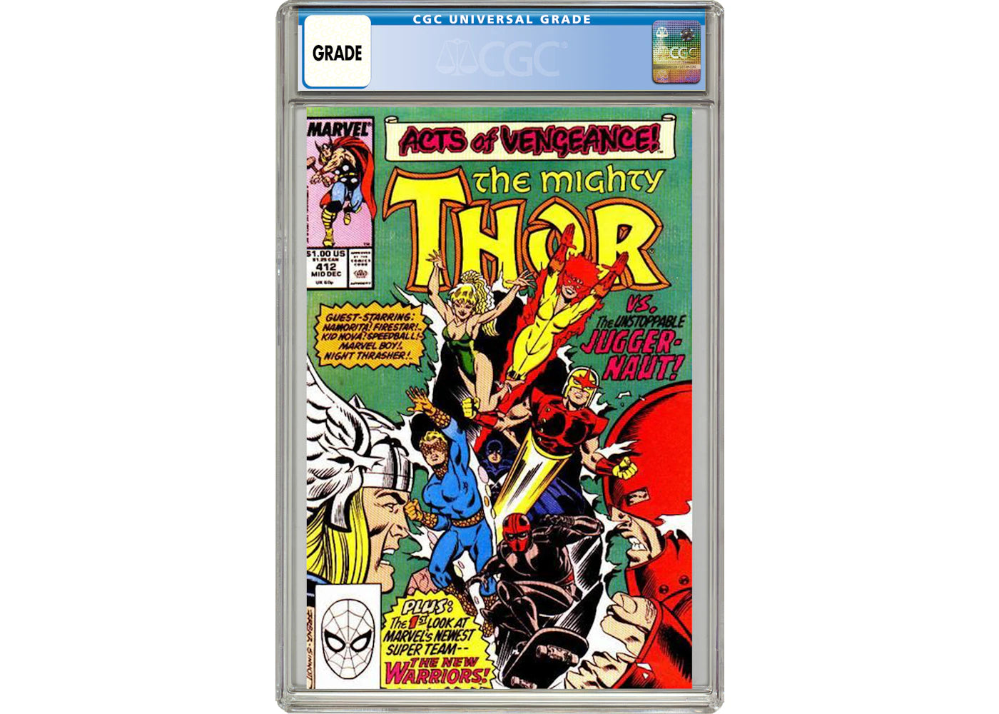 Marvel Thor (1962 Marvel 1st Series Journey Into Mystery) #412 Comic Book CGC Graded