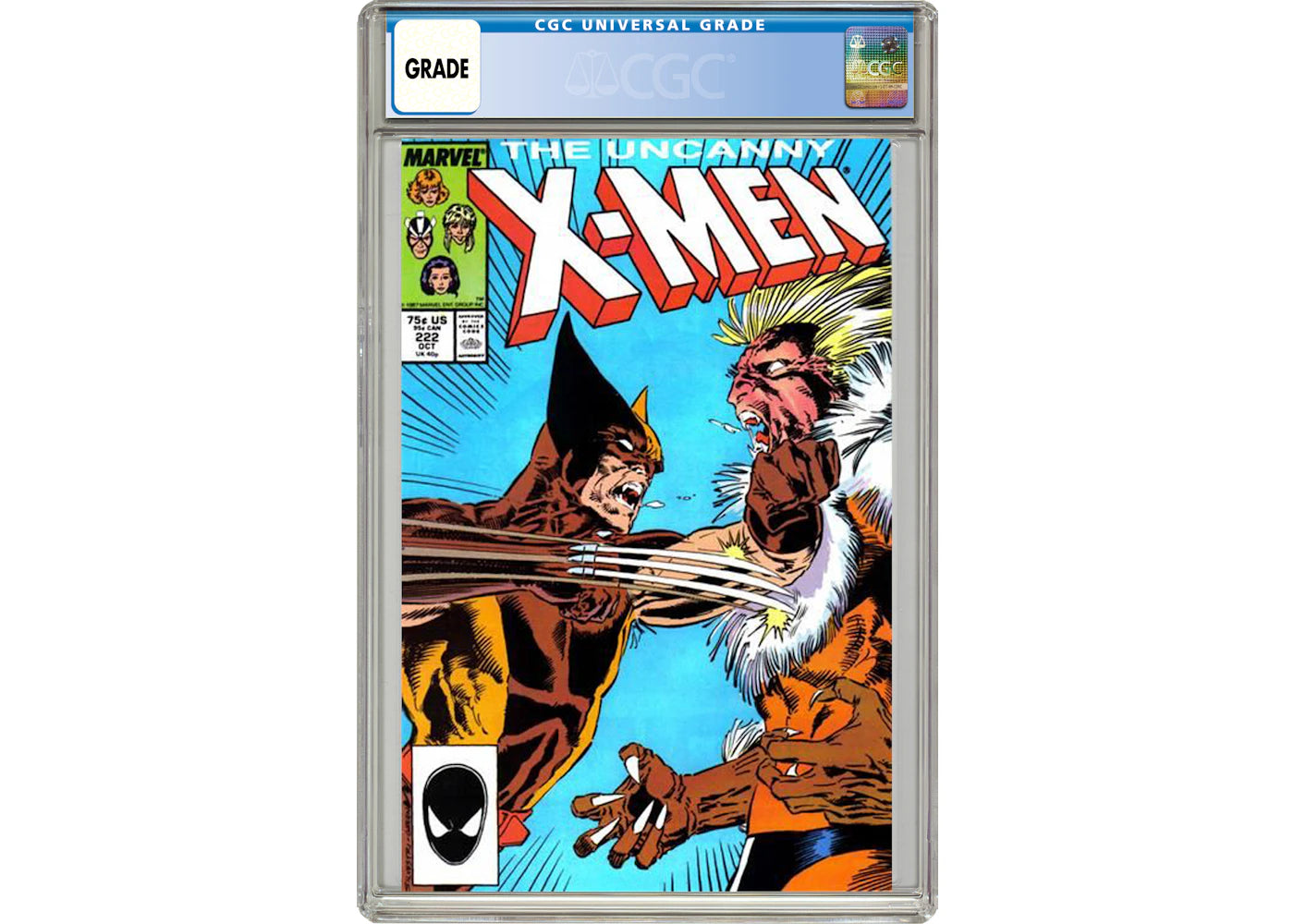 Marvel Uncanny X-Men (1963 1st Series) #222 Comic Book CGC Graded