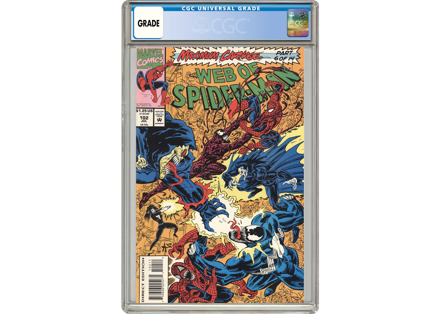 Marvel Web of Spider-Man (1985 1st Series) #102 Comic Book CGC Graded