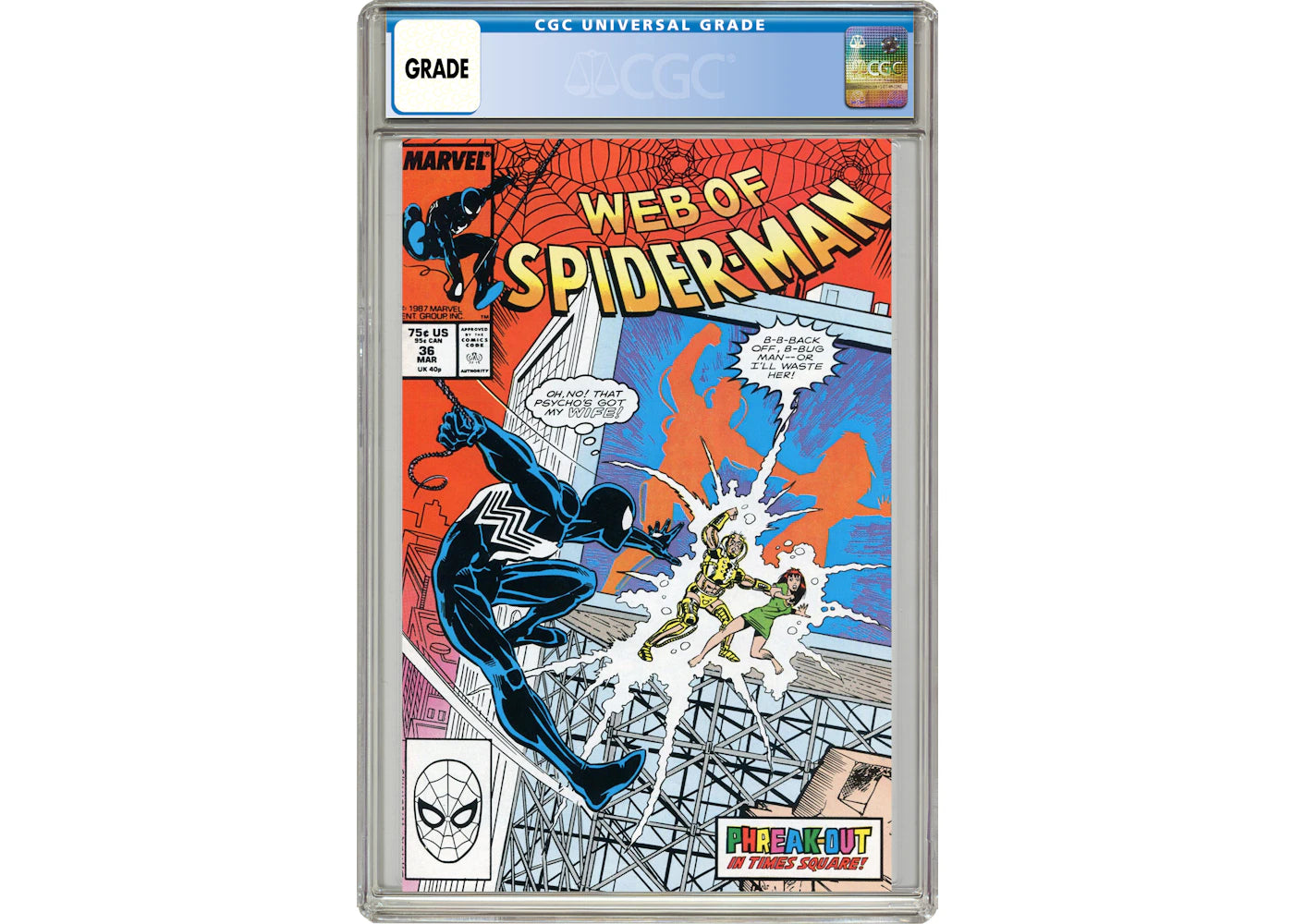 Marvel Web of Spider-Man (1985 1st Series) #36 Comic Book CGC Graded