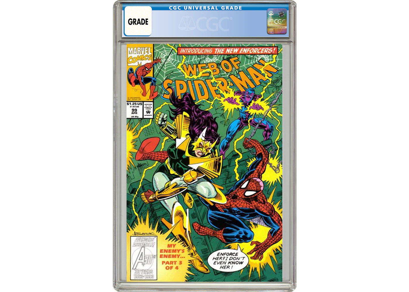 Marvel Web of Spider-Man (1985 1st Series) #99 Comic Book CGC Graded