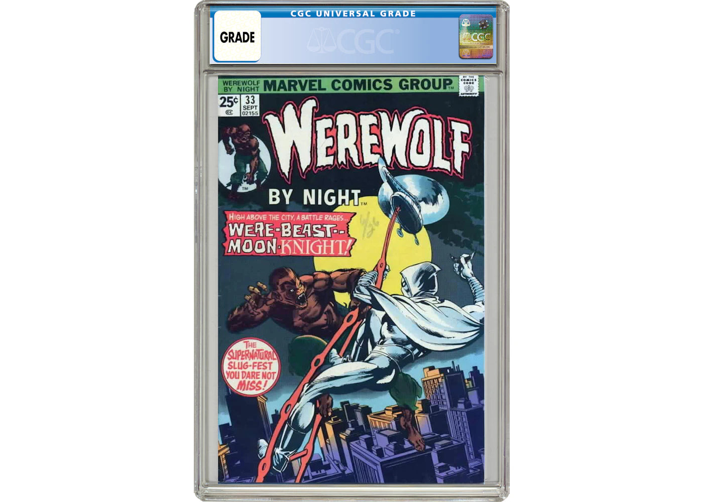 Marvel Werewolf by Night #33 (2nd App. of Moon Knight) Comic Book CGC Graded