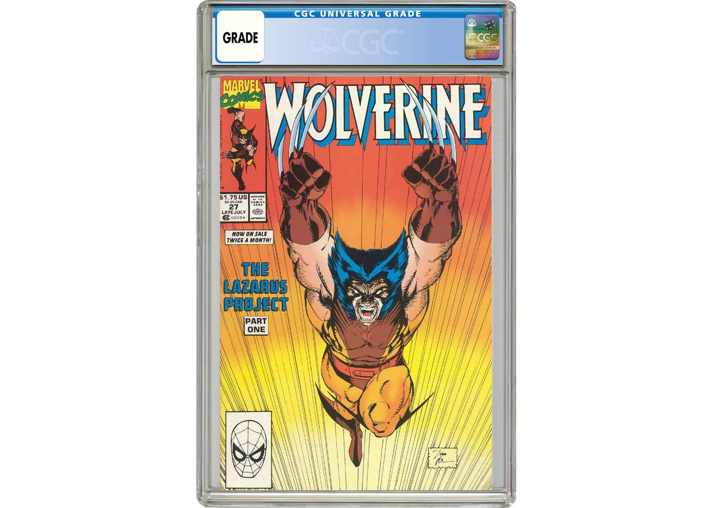 Marvel Wolverine (1988 1st Series) #27 Comic Book CGC Graded
