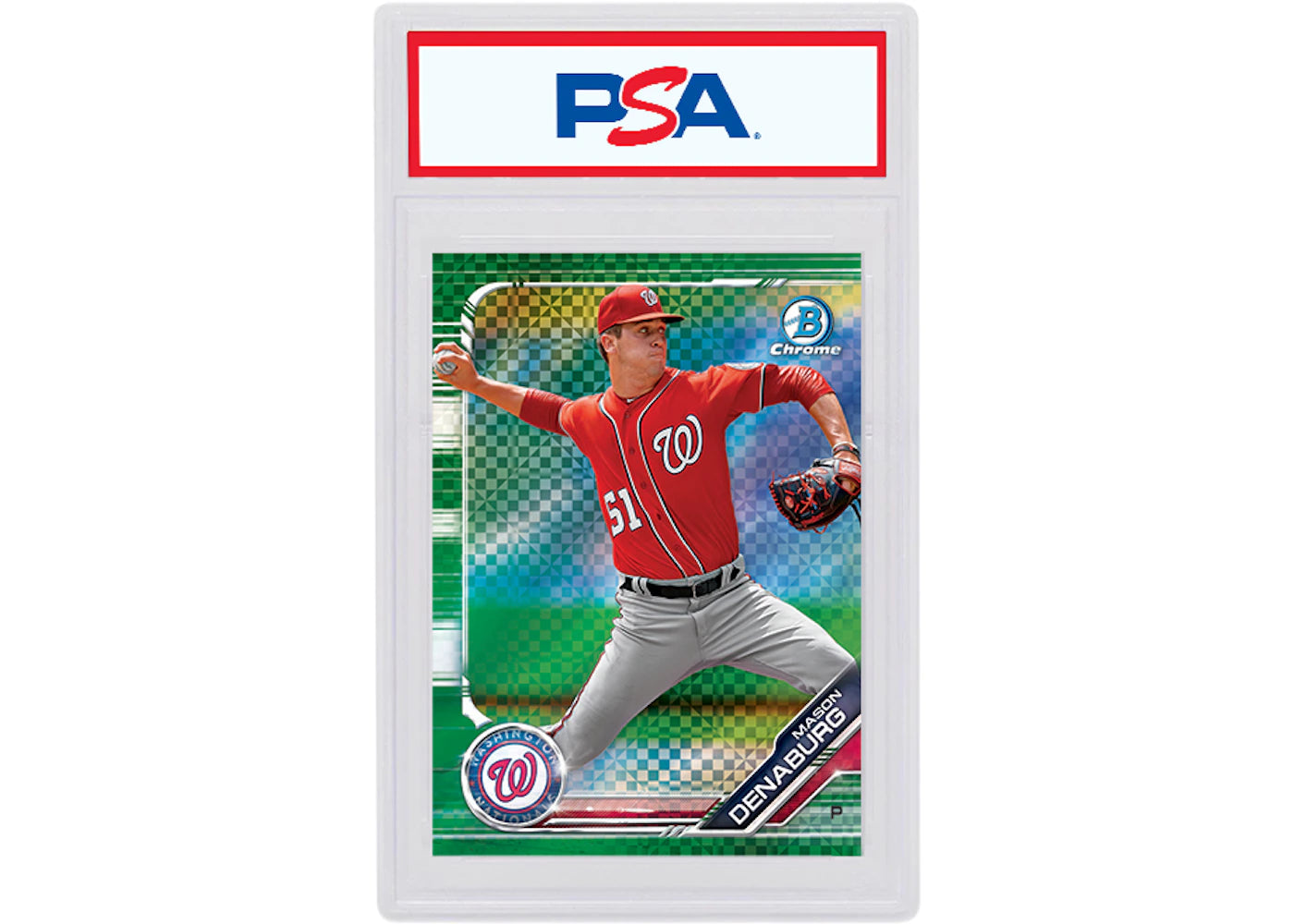 Mason Denaburg 2019 Bowman Chrome X Green X-Fractor /31 BCP-223 (PSA or BGS Graded)