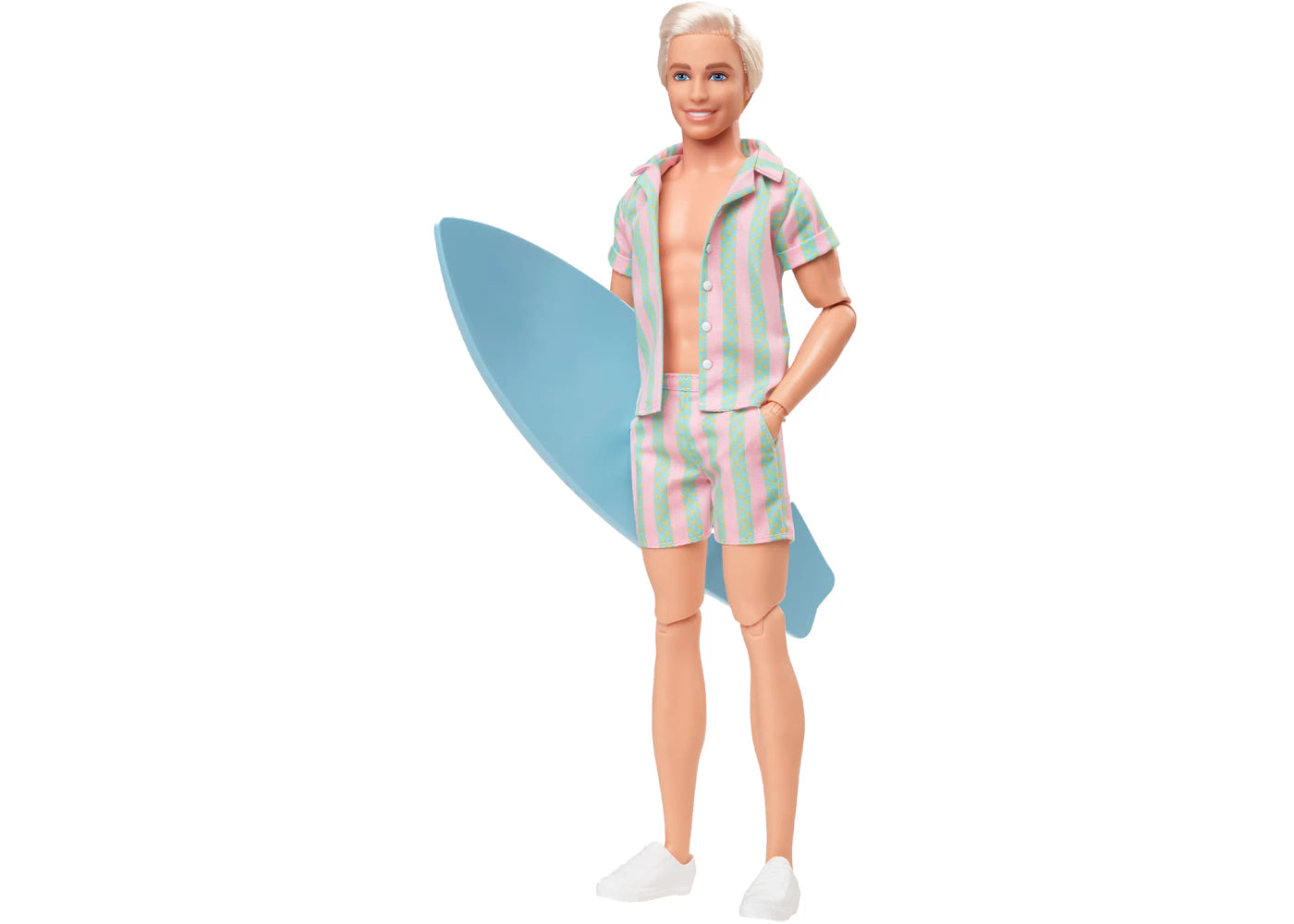 Mattel Barbie Signature Ken Wearing Pastel Striped Beach Matching Set Doll