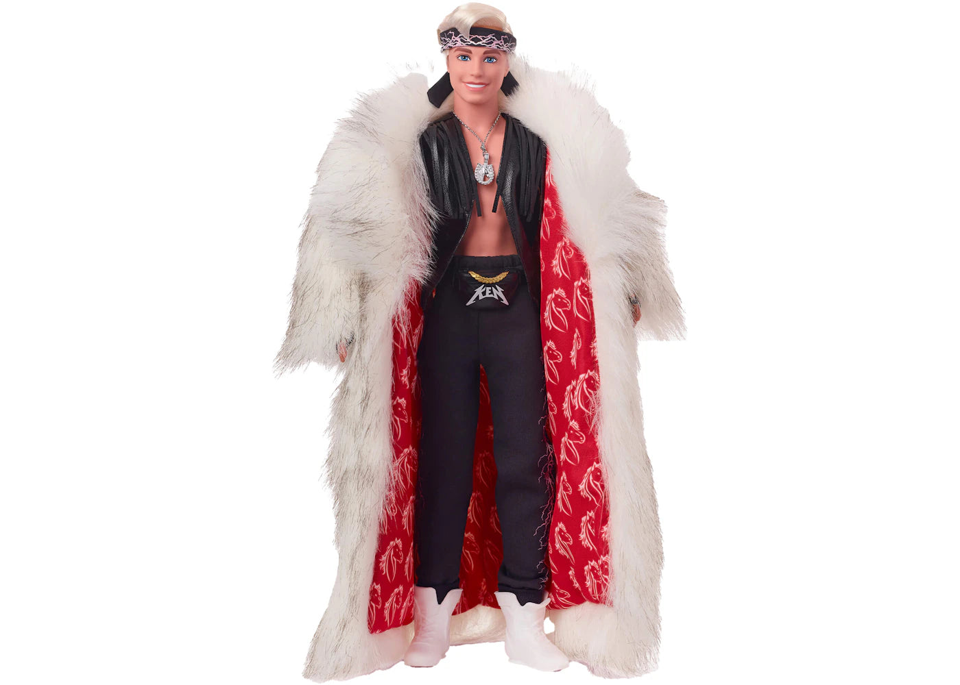 Mattel Barbie Signature Ken in Faux Fur Coat and Black Fringe Vest Doll