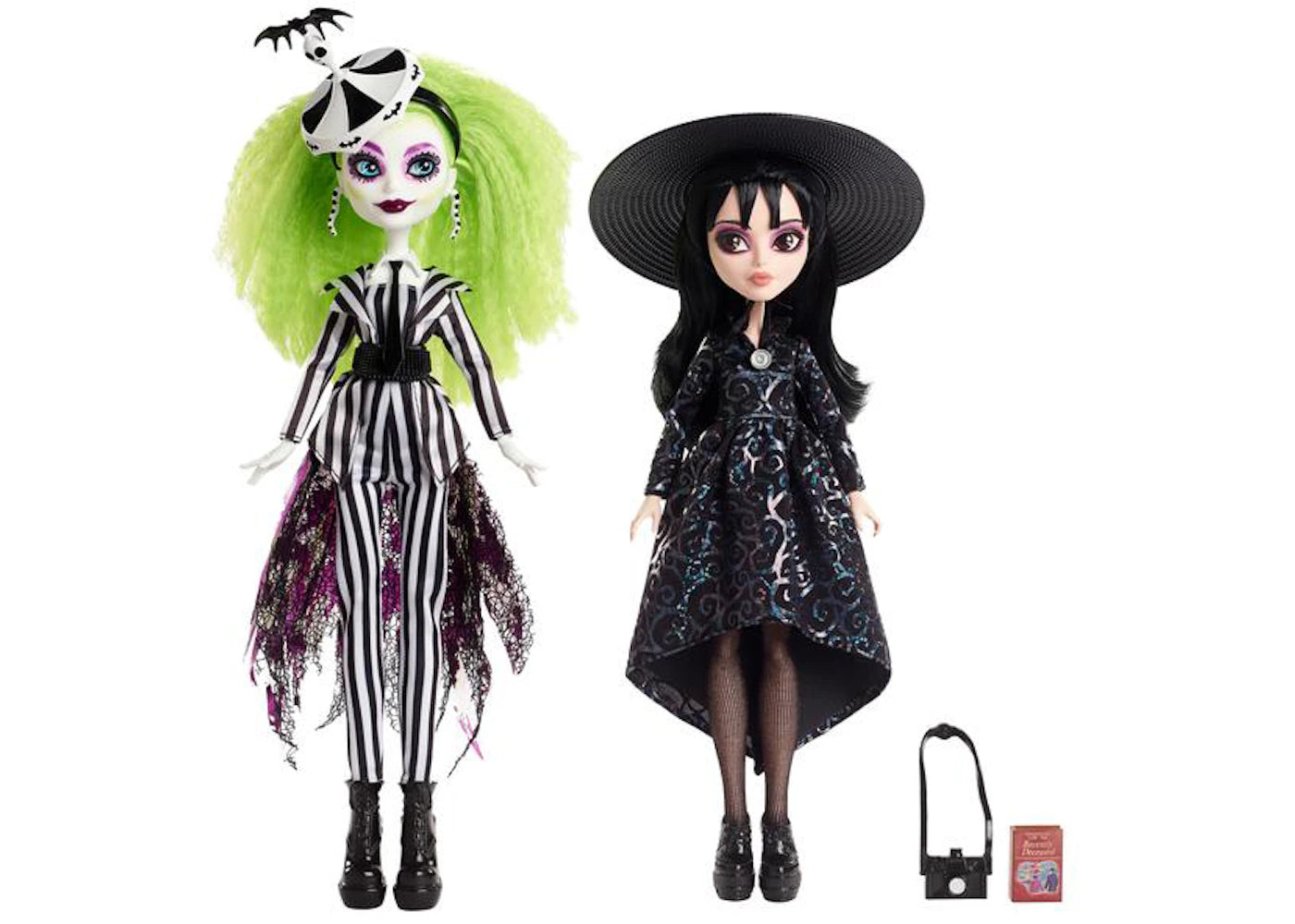 Mattel Beetlejuice & Lydia Deetz Monster High Skullector Doll 2-Pack