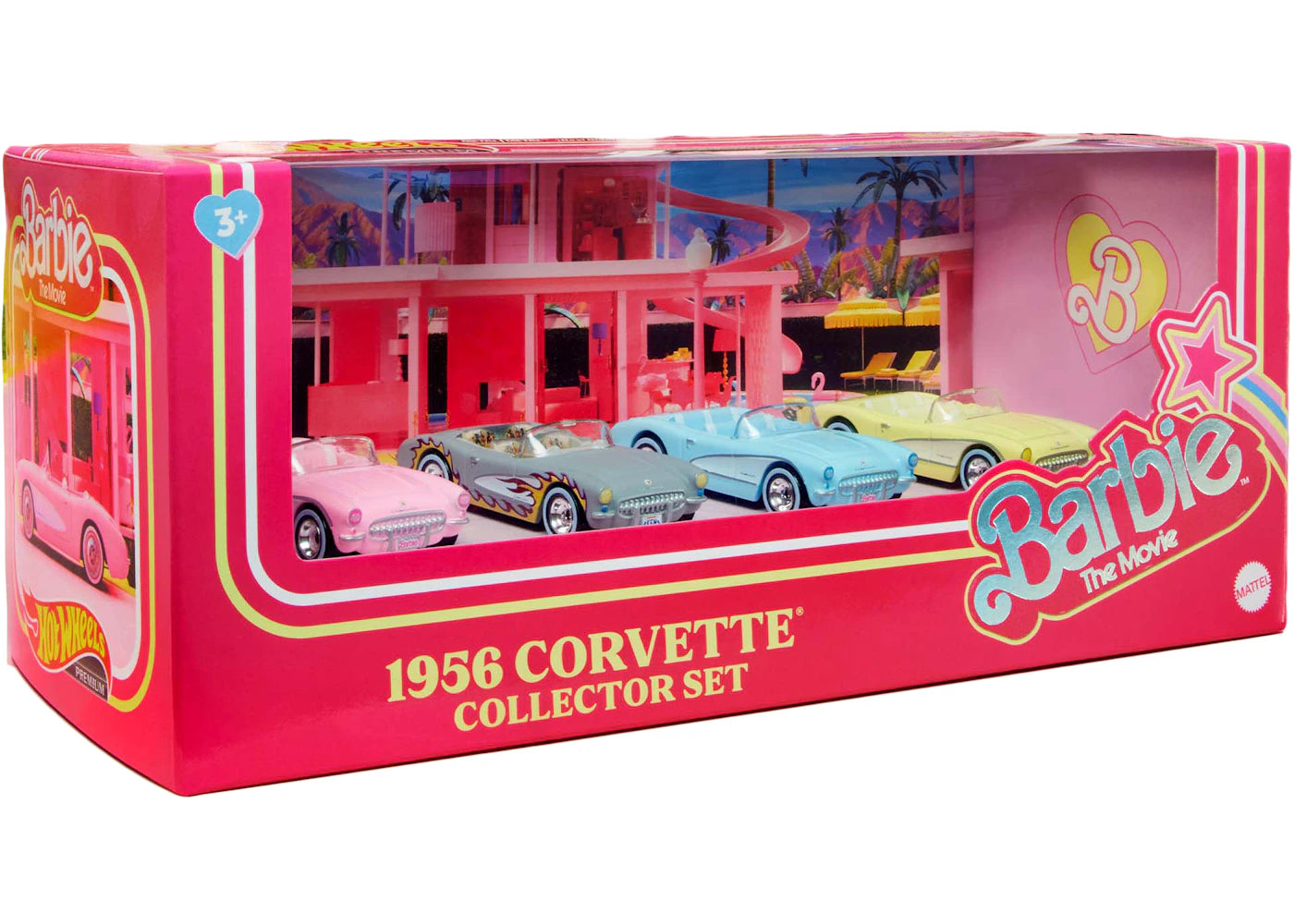 Mattel Hot Wheels Barbie The Movie Corvette 4-Pack