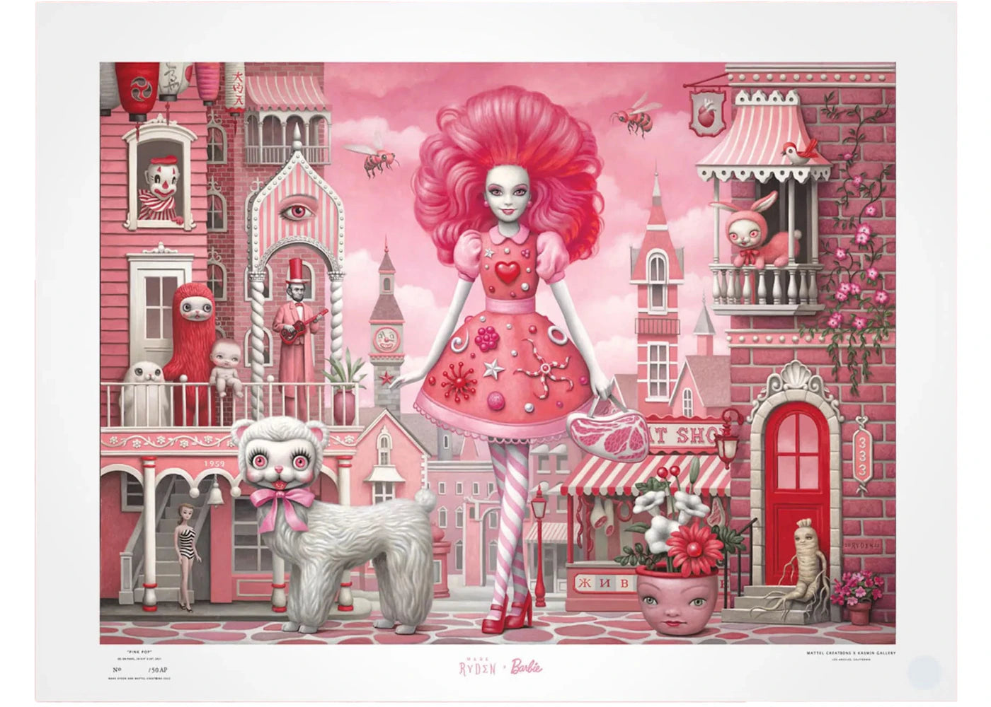 Mattel Mark Ryden x Barbie Signed Pink Pop Art Print (Signed, Edition of 1000)