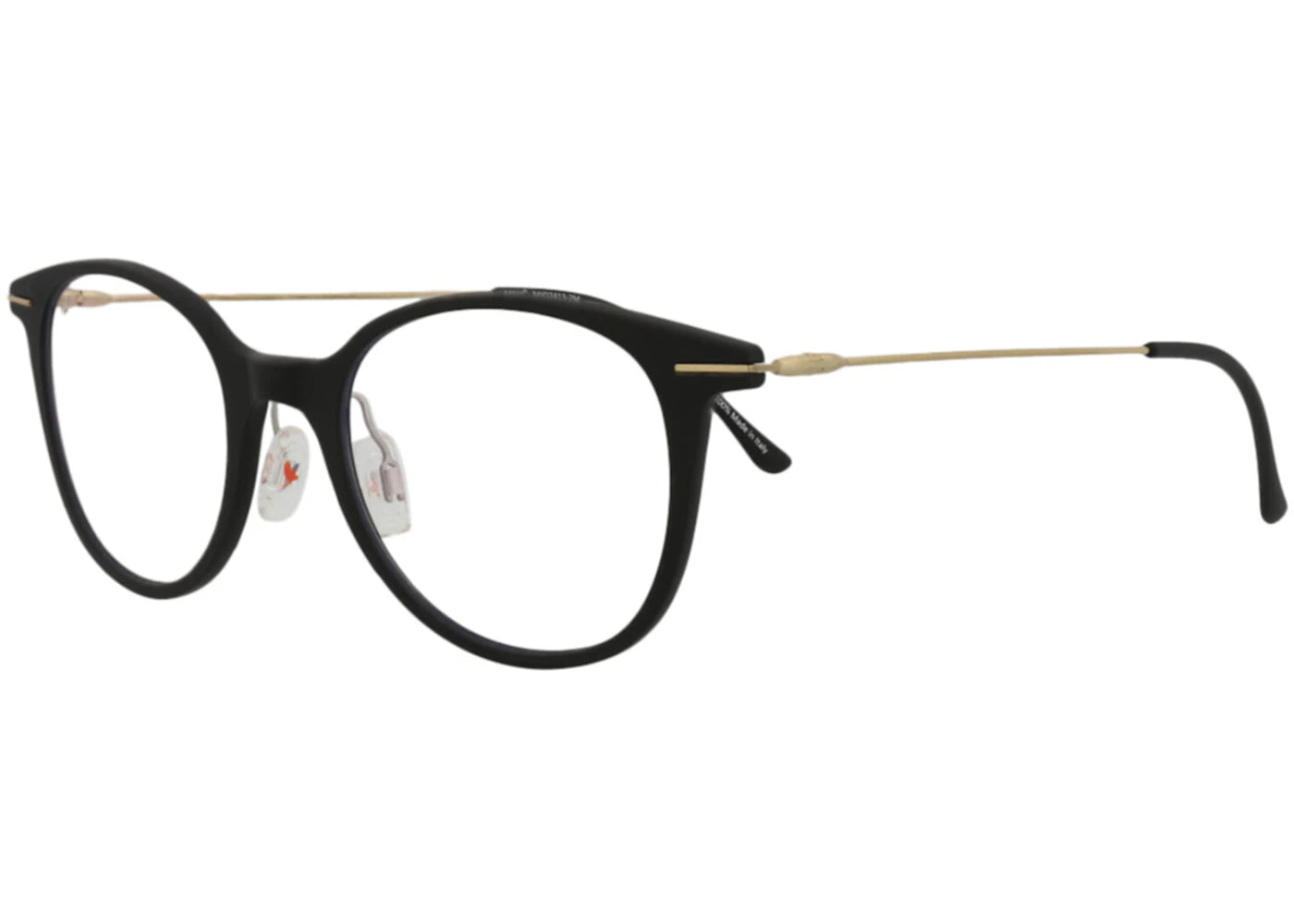Maui Jim Round Eyeglasses Black/Gold/Transparent (C2413-2M)