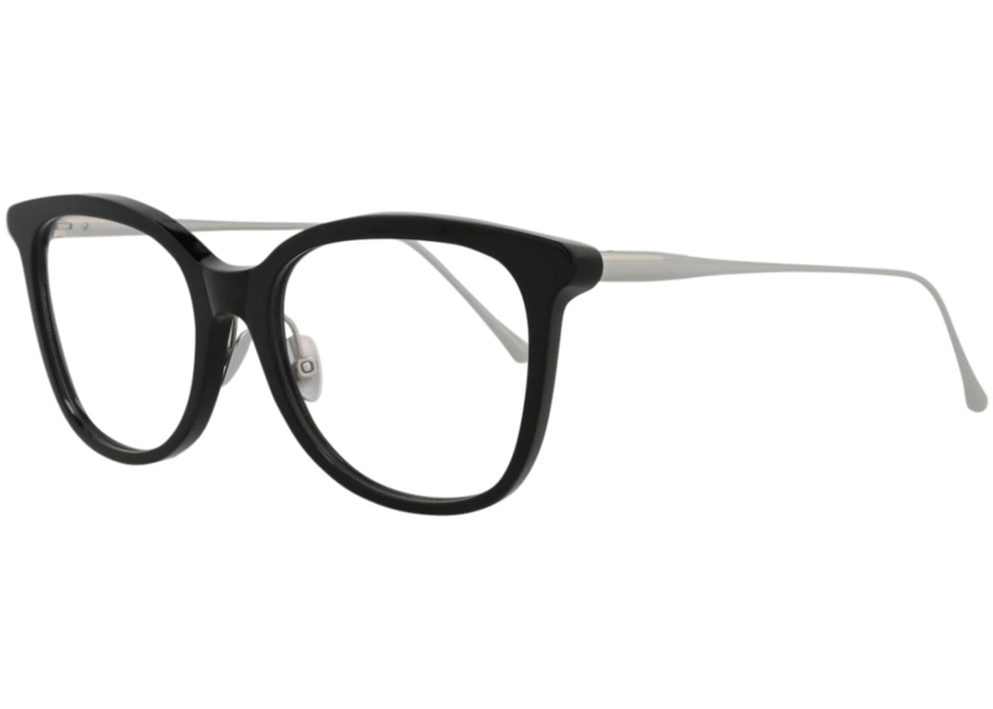 Maui Jim Round Eyeglasses Black/Silver/Transparent (MJO2221-02)