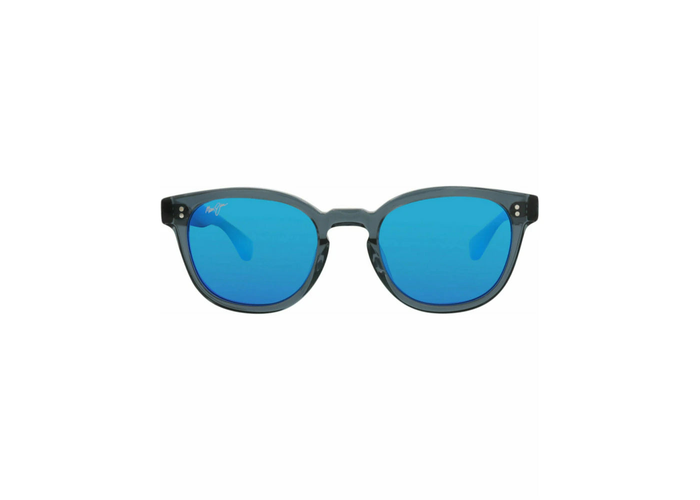 Maui Jim Round-Frame Acetate Sunglasses Grey/Grey/Blue (B842-27G)